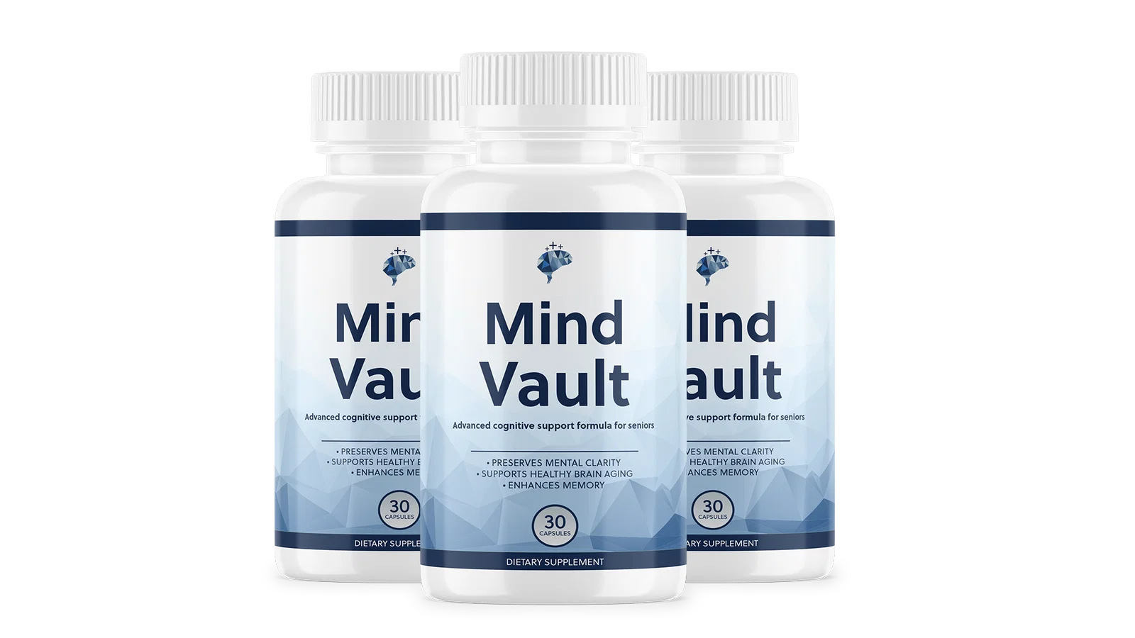 Three-bottle pack of Mind Vault